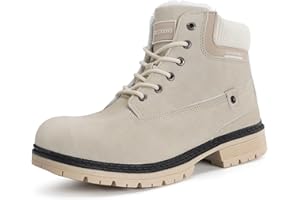 EAGSOUNI Stivali Uomo Donna Inverno Scarpe da Neve Caldi Snow Boots Impermeabili Stivaletti Pelliccia Stringate Outdoor