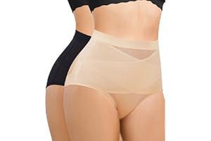 Bingrong Mutande Pancera Contenitiva Donna (Pacco da 2) Intimo Contenitivo Modellante Dimagrante Guaina Mutande Contenitive Slip Pancia Piatta