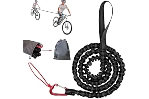WHITESWAN Abschleppseil Fahrrad,3 M Kinder Fahrrad Abschleppseil Eltern-Kind-Zugseil Gedehnt Elastisch Zugseil Mit Sicherheitshaken,Bis 500 Lb/225 Kg,Fit füR Kinder Oder Erwachsene Mountainbike