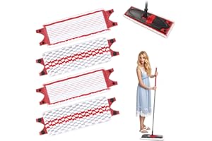 GENERIC Lot de 4 Têtes de Rechange pour Serpillière – Compatibles Vileda Ultramax & Vileda Plus – Microfibre Absorbante, Lavable en Machine – pour Sol Propre et sans Traces