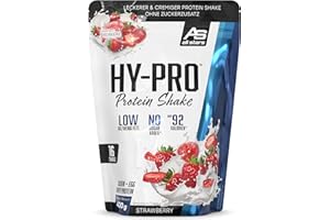 ‎ALL STARS ALL STARS Hy-Pro Whey Protein Pulver ohne Zucker 400g Erdbeere - Cremiger Shake mit 30,5g Eiweiß pro Portion, 4 hochwertige Proteinkomponenten