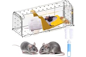 GUOTING Trappola per Topi Vivente per Interni ed Esterni, Facile da Pulire e da Installare, Trappola Topi Efficace e Altamente Sensibile per Cucina, Giardino, Casa (1 Pezzi)