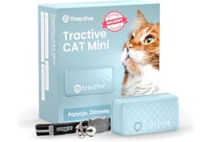 ‎TRACTIVE Tractive GPS Mini — Lokalizator dla kota | Lider rynku | Śledzenie pozycji w czasie rzeczywistym | Historia pozycji | Alerty o zdrowiu | Monitorowanie aktywności | Obroża w zestawie