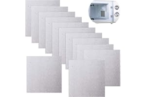 Glimmerscheibe mikrowelle Mengger 12 Stücke glimmerplatte zuschneidbar Hohlleiterabdeckung Blätter Reparatur Zubehör Ofen Teil Platten Kammer Glimmerpapiere Hitzebeständige 13 x 13cm glimmerblatt