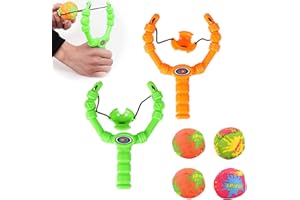 Darryy Katapult Spielzeug, 2 Stück Set Katapult Spiel, Outdoor Spiele für Kinder, Outdoor Spiele, Kinder Spiele, Spielzeug 3-6 Jahre Junge, Enthält 4 Bälle, 2 Katapult