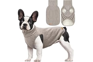 Mosucoirl Suéteres para Perros Suéter Mascotas, Suéter para Perros con Cuello de Tortuga Ropa para Perro cálida Vestido pequeños y medianos XS-4XL (Caquí, 3XL)