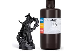 ELEGOO ABS-Like 3.0 Pro Resina Negro 1000g, Resina Impresora 3d mejorada para una Mayor Resistencia al Calor y a los Arañazos, Compatible con la Mayoría de Impresora 3D