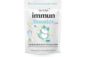 Dr. Sam Premium Immunsystem Pulver für Katzen - Immunbooster der pflanzliche Gesundheitshelfer zur Stärkung der Abwehrkraft - Hilft unterstützend bei Krankheit - Cat Immune Powder - hochdosiert - 90g
