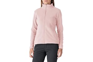Outdoor Ventures Damen Fleecejacke mit Durchgehendem Reißverschluss Stehkragen Frauen Leichte Fleece Sweatjacke Antistatische Elektrizität Damenjacke für Laufen, Wandern und Freizeit