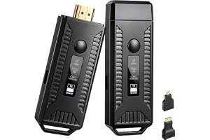 HDMI trådlös sändare och mottagare, 5,8 G+2,4 G HDMI-förlängare med LED-skärm, plug&play, räckvidd 60 m, 1080p utgång för