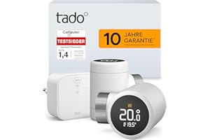 tado° Smartes Heizkörperthermostat X – Starter Kit mit Bridge X, Heizungssteuerung per App und Smart Speaker (Alexa, Siri, Google Assistant), Energie sparen, DIY Installation