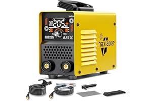 haxiaoer 205A Stick Welder 240V UK Plug - 2 in 1 MMA Lift TIG ARC Welder Machine Full Kit with Digital Smart LCD Display Inverter Arc Welding Machine, IGBT, 10 Welding Rods