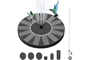Yomisee Solar Fountain, 1.4 W Solar Fountain for Outdoor Garden Water Pump, Solar Floating Fountain Pump for Garden Pond, Bird Bath, Fish Container