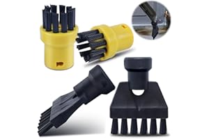 Cuidongsheng Cepillos de limpieza a vapor, accesorios de limpieza a vapor, plano+juego de cepillos redondos para limpiador de vapor, cepillo adecuado para SC1 SC2 SC3 SC4 CTK10 CTK20 limpiador de