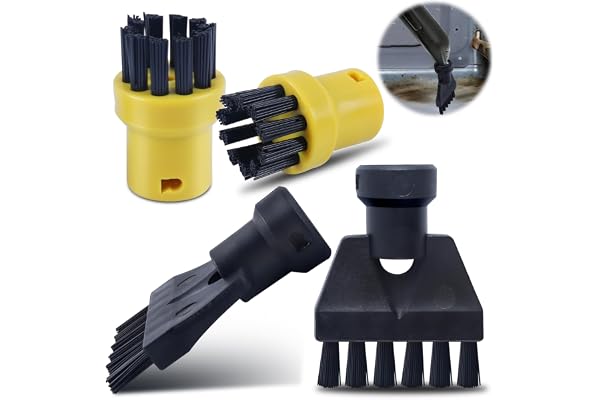 4 Pcs Brosses Accessoire Nettoyeur Vapeur pour Karcher SC1 SC2 SC3 SC4 SC5, Brosses à Joints Kärcher pour la Cuisine, Les Meubles, la Salle de Bain, Les Tapis