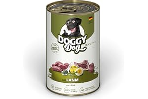 DOGGY Dog Paté Agneau Sensitive, 6 x 400 g, Nourriture Humide pour Chien, sans céréales, avec Huile de Saumon et Moule aux orles Vertes, Aliment Complet particulièrement Bien toléré, fabriqué en