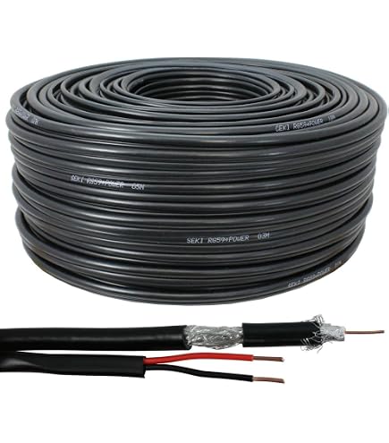 Câble Vidéo BNC + Alimentation DC 30 M MASO - Pour Caméra Surveillance Et DVR, Pré-câblé, étanche - 10