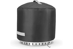Solo Stove Abdeckung für Bonfire Feuerschale, Feuerstellenabdeckung Gasfeuerstelle für Solo Stove Bonfire Feuerstelle und Zubehör, Polyester, Verstärktes Dach, Schwarz
