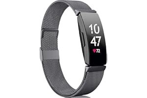 Faliogo Compatibile con Fitbit Inspire Cinturino/Fitbit Inspire 2 Cinturino/Fitbit HR Inspire Cinturino, Cinturino in Metallica in Acciaio Inox Compatibile per Fitbit Ace 2, Piccolo Grande