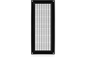 ABOUT VENT 300x130mm Griglia Ventilazione in Plastica ABS Nera con Zanzariera - Griglie Aerazione Rettangolari