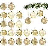 COM-FOUR® 24x Palline per Albero di Natale - Palline per Albero di Natale in plastica per Natale - Decorazioni per Albero di 