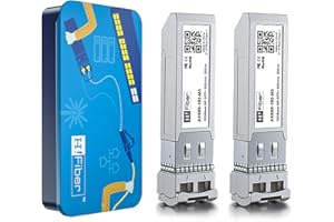 H!Fiber.com 【2Pack】 10Gb SFP+ Multimode Transceiver(300m, 850nm), 10Gbase SFP+ SR LC Module for Intel E10GSFPSR, Ubiquiti, Netgear