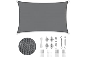 LOVE STORY Żagiel przeciwsłoneczny 2x2m z zestawem mocującym Zewnętrzny baldachim blokujący promieniowanie UV Żagiel przeciwsłoneczny na patio, ogród, podwórko,Antracyt