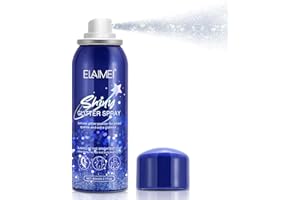 ZODENIS Body Glitter Spray (60ML), Glitter Spray for Hair and Body, Clothing, Glitter Hairspray Quick-Drying Waterproof Body Sparkle Highlighter Face Makeup Spray for Party, Prom, Festival Rave