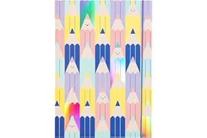 folia 69021 - Sammelmappe A3 HOTFOIL COLOURFUL PENCILS, Zeichenmappe aus FSC-Mix Papier mit Folienveredelung, Mappe aus stabilem Karton mit Gummiband