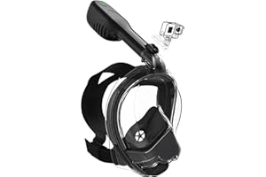 ORSEN Maschera Snorkeling Elettrica Integrale, La Prima Maschera Snorkeling Standard CO₂ al Mondo, Panoramica 180° Design Pieno Facciale e Compatibile con Videocamere Sportive Maschera per Immersioni per Adulti