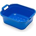 Addis 517951 Large Rectangular 10 Litre Washing Up Bowl with Handles, Cobalt Blue, 39 x 32 x 14 cm