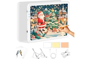 YINGWOND Boîte lumineuse rechargeable A4 pour peinture au diamant, bloc lumineux sans fil super lumineux avec support, 3500 mAh, alimenté par batterie pour tracer le vinyle, le traçage, la peinture au