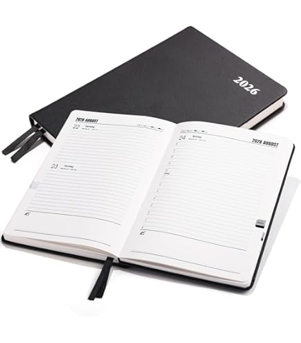 Kesote Agenda 2026, agenda in A5-formaat, weekplanner, leren