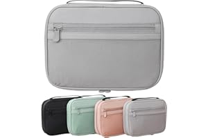 Tcdwla Organizer Cavi,Portacavi Viaggio,Tech Pouch,Viaggio Accessori Utili,Borsa Cosmetica da Multifunzionale, Borsa Per Cancelleria, Per Cavi Dati, Carte D'Imbarco, Articoli di Cancelleria (Grigio)