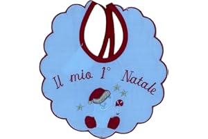 LaVelahome Bavaglino neonato PRIMO NATALE natalizio 100% cotone made in italy