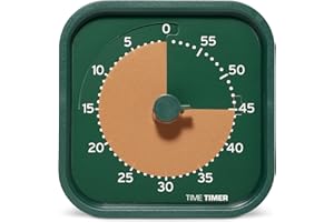 TIME TIMER Mod Home seria metaliczna - 60-minutowe wizualne odliczanie indywidualnych rozmiarów dla ADHD, dorosłych, studentów i pomodoro z cichą pracą (metalowy las)