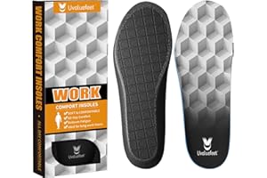 Uvaluefeet Work Boot Insoles for Men Standing All Day - Memory Foam Comfort Cushion Anti-Fatigue Inserts, Foot Pain Relief and All-Day Comfort,Work Comfort Insoles for Men Women-E (UK 9.5-11)-30.3CM