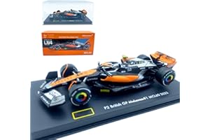 HTLNUZD Bburago 1:43 2023 F1McLaren MCL60#4 British GP Lando Norris Voiture de course en alliage 1/43 Formule 1 Modèle de voiture moulée sous pression pour adultes (édition spéciale)