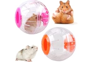 BLLREMIPSUR 2 Pieces Hamster Running Balls Small Animal Exercise Balls Transparent Hamster Balls for Relieves Boredom and Increases Activity