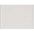 U Brands Linen Cork Bulletin Board, 17 x 23 Inches, White Wood Frame (3264U00-01)