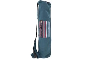 GURU SHOP Boho Yogamatten-Tasche, Yogatasche aus Nepal - Schwarz, Herren/Damen, Baumwolle, 70x24x14 cm, Taschen für Yogamatten