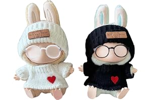 3-teiliges Puppenkleidung-Set Für 17 Cm Puppen | Lila Pullover, Weiße Bärenmütze, Kamera – Plüsch-Outfit Für DIY & Sammler
