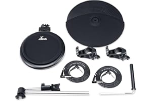 XDrum DD-520AOS Add On Set (Set di espansione per DD-520 E-Drum Set, pad batteria 8", pad piatto 12", Dual Zone, funzione choke, compatibile Roland, incl. morsetti, bracci di supporto e cavi)