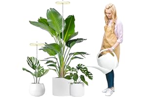 YUYMIKA Grow Lights for Indoor Plants, 72 LEDs Full Spectrum Led Plant Grow Light, 10 Dimmable Levels Grow Lamp with Auto Timer, 30-162CM Adjustable Plant Light for Small Tall Plants (2 PCS)