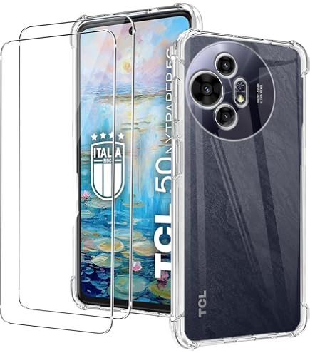 Custodia Antiurto + Vetro Temperato Per TCL 50 PRO NxtPaper - Kit Protezione Completo - 4