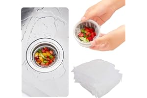 CHMISS NO Küchenspüle Filter, 100 Stück Sieb, Netz, Netz, Einweg, Spüle, Sieb, Beutel mit Aufbewahrungsbox, für Küchenspülen und Badezimmer (9 x 11 cm)