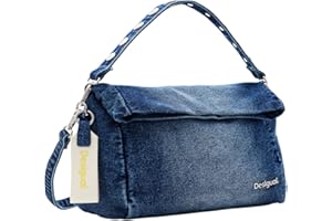 Desigual Priori Love, Accessories Denim Hand Bag Mujeres, Azul