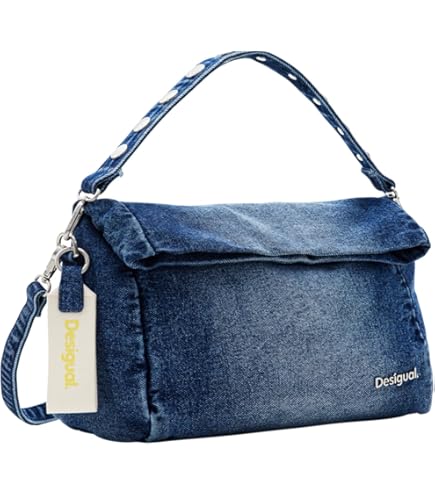 Stume a Tracolla in Denim - Borsa Casual per Donne, Sacchetto Trasversale Impermeabile, Borsetta PU Multi Tasca con Chiusura a Cerniera, Grande Capacità