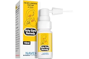 NAVEH PHARMA Itchy Ears Remedy: Ear Cleaning and Itch Relief | Treats All Causes of Ear Itchiness | Jet Ear Spray for Eczema Treatment and Clogged Ear Relief | Ear Wax Remover & Ear Wash (15 ML)
