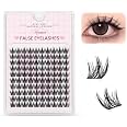 MAYCREATE 100 PCS Natural C-Curl Manga Eyelash Clusters for DIY Application | Wispy Manga Look, Spiked Cluster Design, DIY Ap